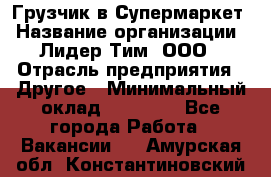 Грузчик в Супермаркет › Название организации ­ Лидер Тим, ООО › Отрасль предприятия ­ Другое › Минимальный оклад ­ 19 000 - Все города Работа » Вакансии   . Амурская обл.,Константиновский р-н